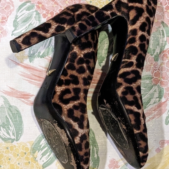 Diane Von Furstenberg  faux leopard print heels - Picture 13 of 14